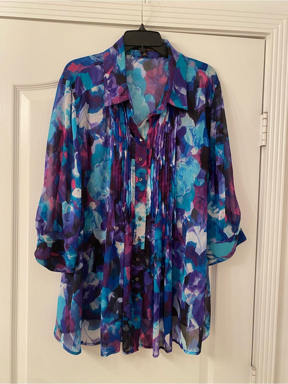 Womens Floral Tunic Blouse Size 1X